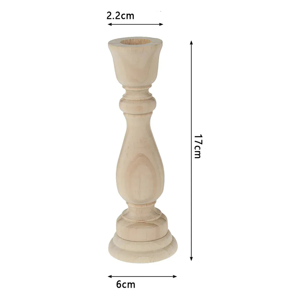 Bougeoir bois | Accessoire déco chaleureux et intemporel 17x6 cm / 1 pièce Lunyris