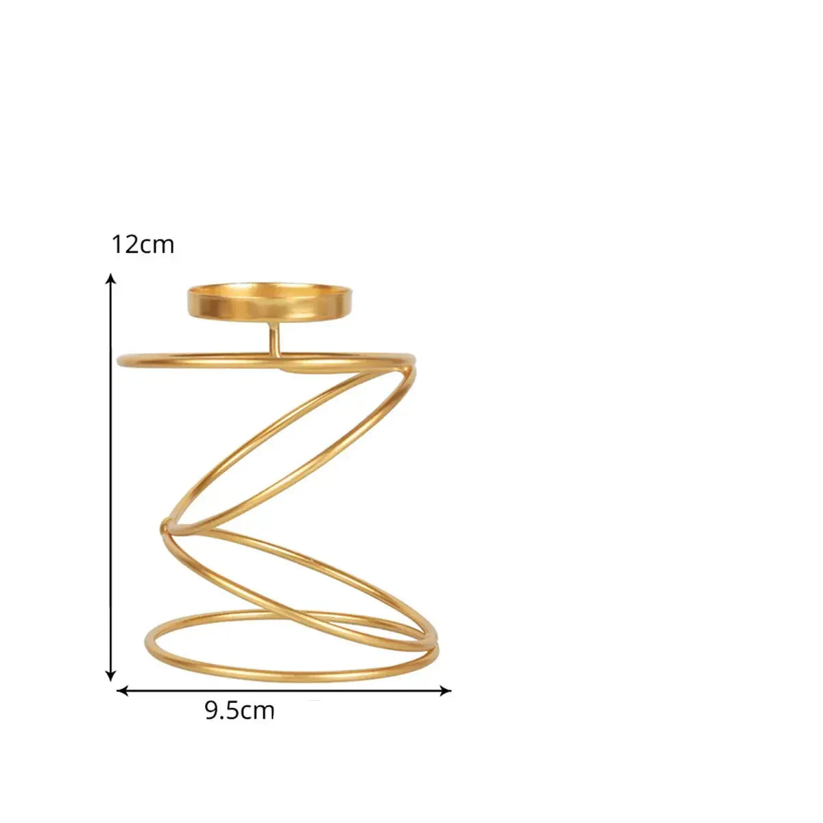 Bougeoir doré | Accessoire de décoration chic et tendance Doré / 12x9.5 cm / 1 pièce Lunyris