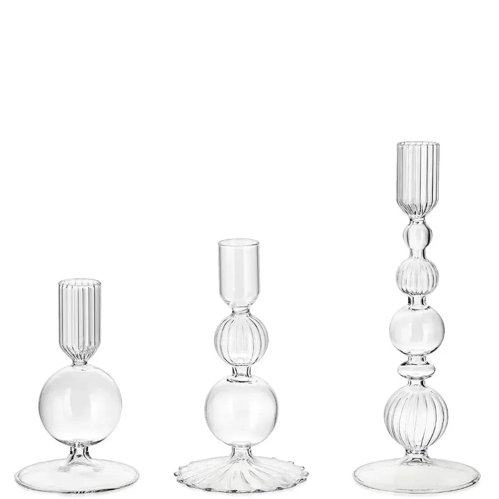 Bougeoir moderne | Accessoire chic pour un intérieur tendance Transparent Lunyris