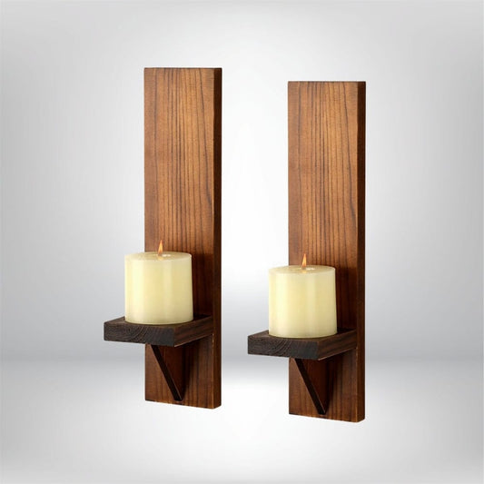 2 Bougeoirs muraux | Ambiance chaleureuse et design unique Lunyris