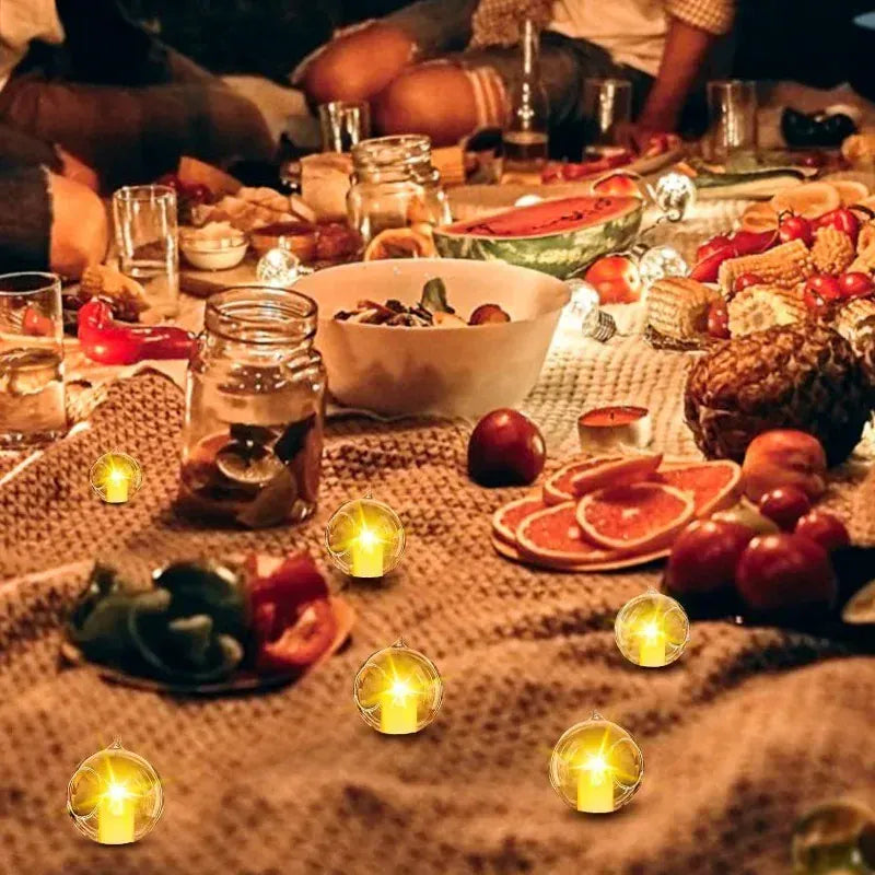 6 Photophores en verre | Ambiance raffinée et lumineuse 6 pièces (sans bougies) / 6 cm Lunyris