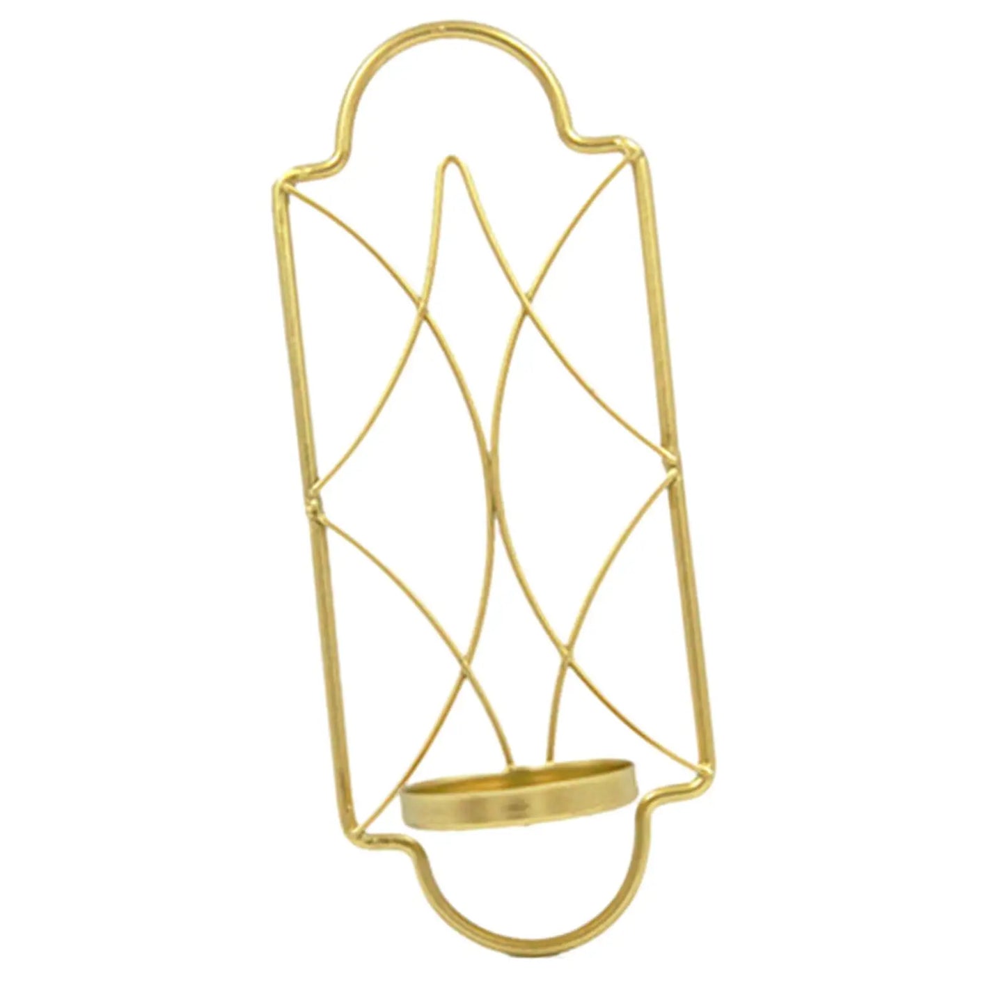 Bougeoir applique murale | Décoration élégante pour illuminer vos murs Doré Lunyris