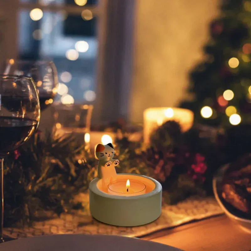 Bougeoir blanc | Accessoire mignon pour réchauffer votre intérieur Lunyris