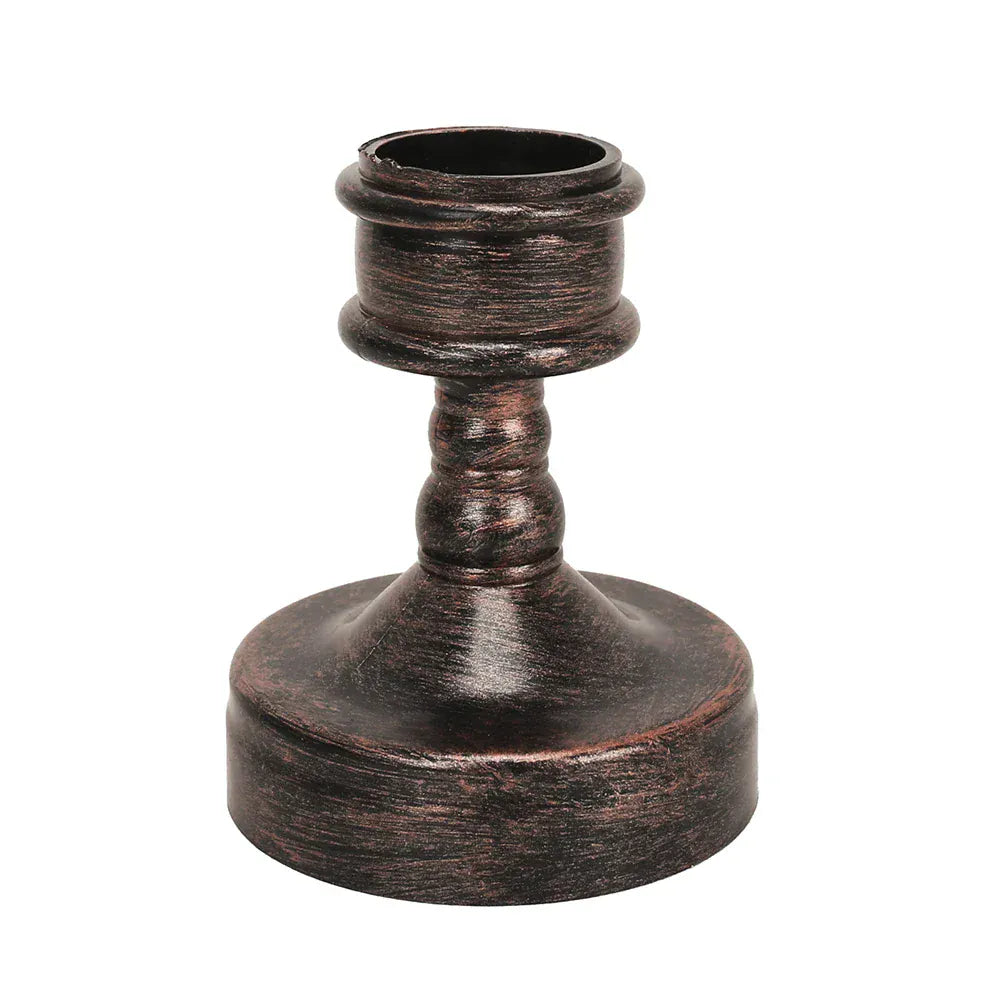 Bougeoir en étain | Accessoire raffiné au style vintage Bronze / 6 pièces Lunyris