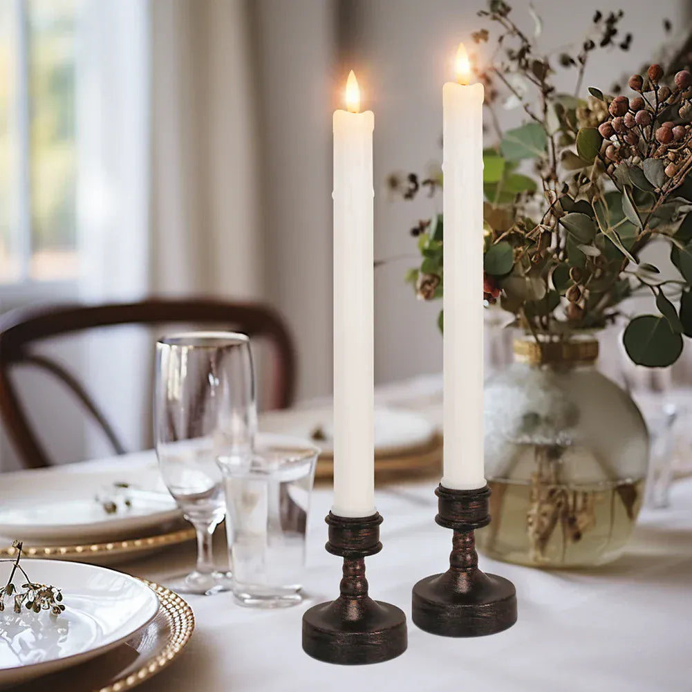 Bougeoir en étain | Accessoire raffiné au style vintage Lunyris