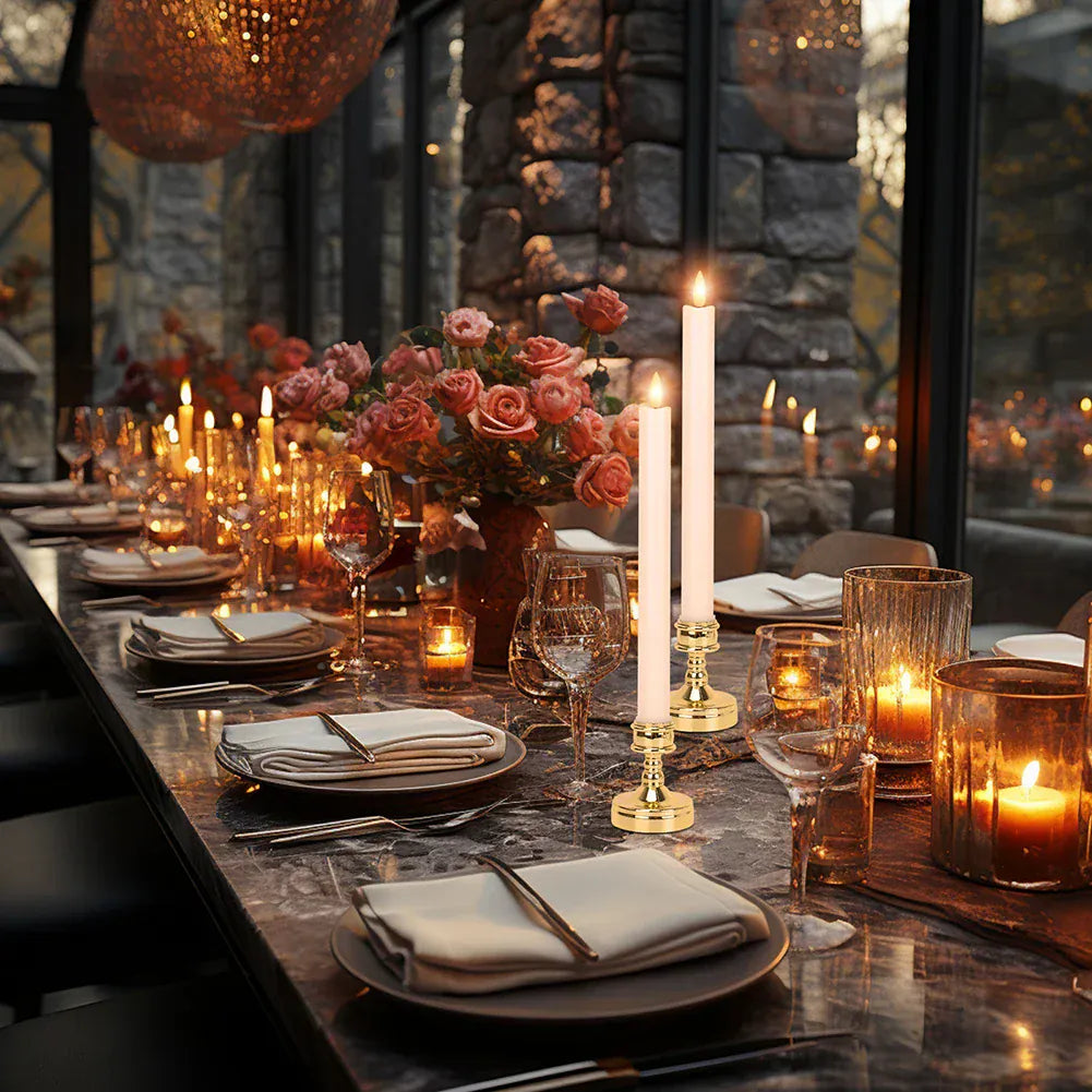 Bougeoir en étain | Accessoire raffiné au style vintage Lunyris