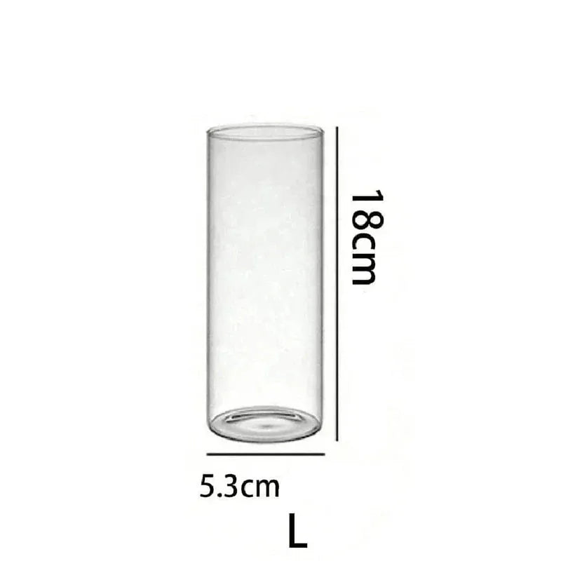 Bougeoir verre | Transparence raffinée 18x5.3 cm Lunyris