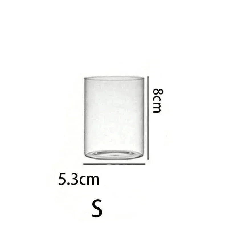 Bougeoir verre | Transparence raffinée 8x5.3 cm Lunyris