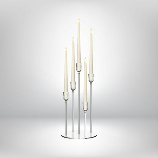 Chandelier transparent | Élégance sobre pour une décoration raffinée Blanc Lunyris