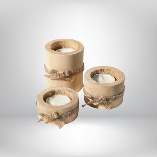 Photophore en bois | Ambiance rustique pour votre intérieur Lunyris